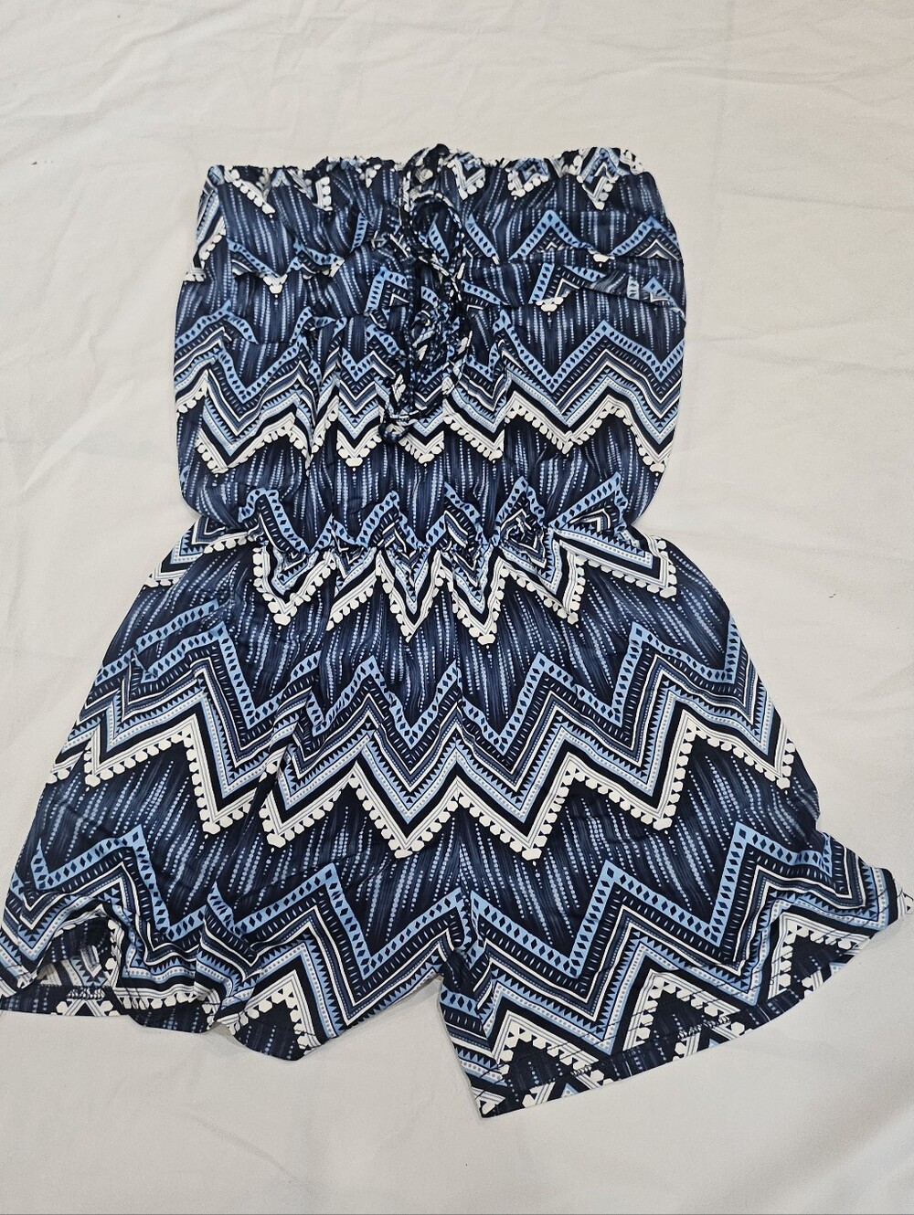 Women’s summer bohemian strapless Romper. Sz L/XL